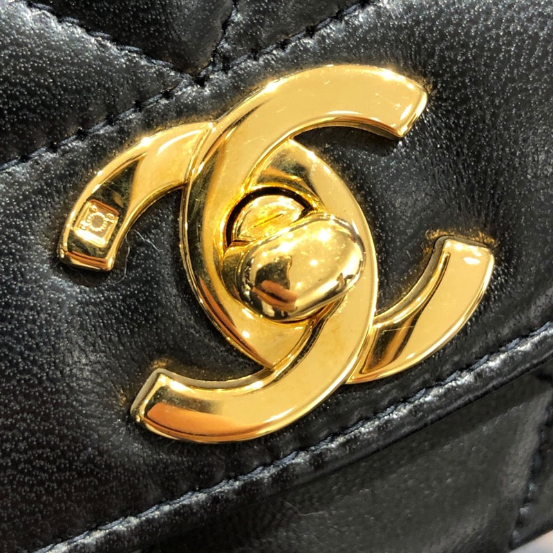 シャネル CHANEL ダイアナ25 A01165 ブラック/GD金具 ラムスキン レディース ショルダーバッグ