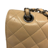 シャネル CHANEL マトラッセ25 A01112 ベージュ シルバー金具 キャビアスキン レディース ショルダーバッグ