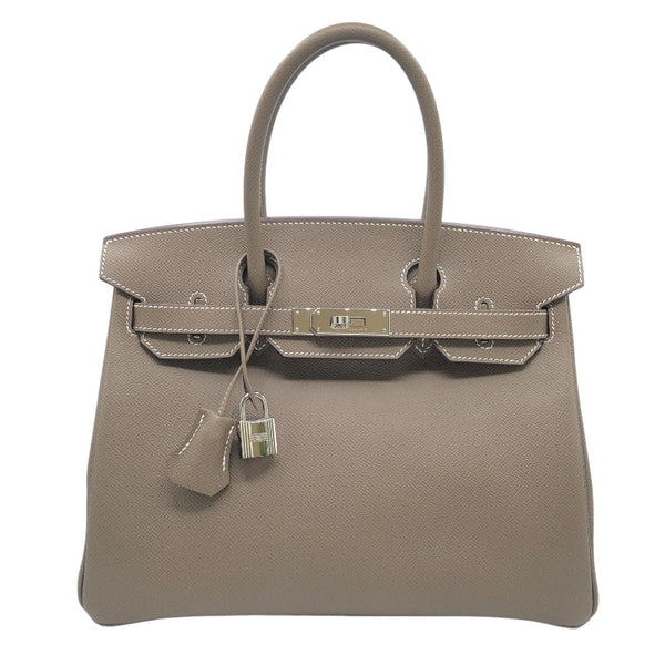 エルメス HERMES バーキン30 Y刻印(2020年製） エトゥープ　SV金具 エプソン レディース ハンドバッグ