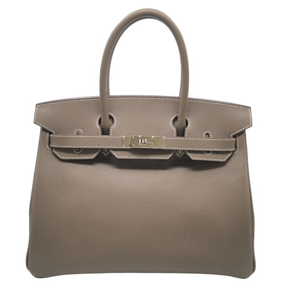 エルメス HERMES バーキン30 Y刻印(2020年製） エトゥープ　SV金具 エプソン レディース ハンドバッグ