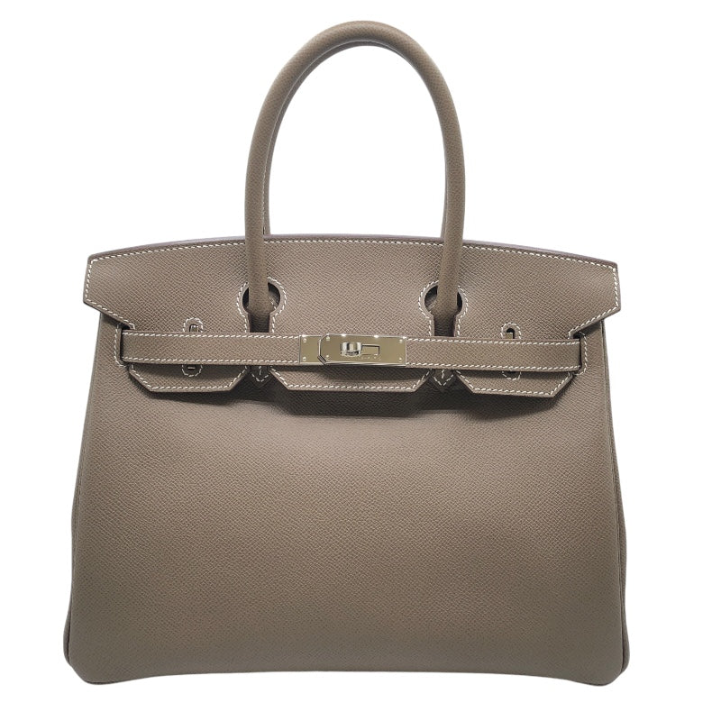 エルメス HERMES バーキン30 Y刻印(2020年製） エトゥープ　SV金具 エプソン レディース ハンドバッグ