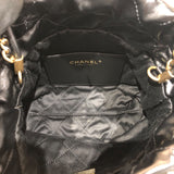 シャネル CHANEL CHANEL22ミニバッグ AP3980 ブラック/GD金具 シャイニーカーフ レディース ショルダーバッグ