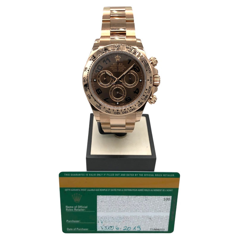 ロレックス ROLEX コスモグラフデイトナ ランダム番 116505 チョコレート K18PG メンズ 腕時計