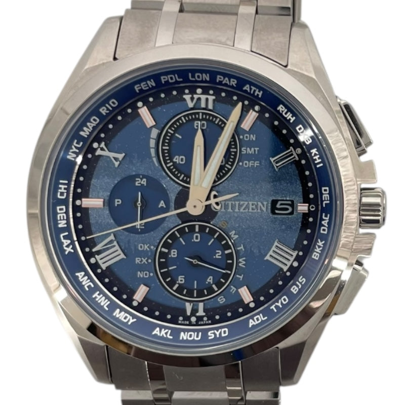 シチズン CITIZEN アテッサ ディアコレクション H800-T027385 ブルーグラデーション チタン メンズ 腕時計