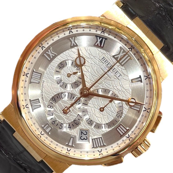 ブレゲ Breguet マリーン クロノグラフ 5527 G5527BR129WV K18ピンクゴールド/レザー 自動巻き メンズ 腕時計