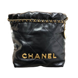 シャネル CHANEL CHANEL22ミニバッグ AS3980 ブラック/GD金具 シャイニーカーフ レディース ショルダーバッグ