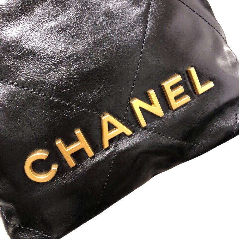 シャネル CHANEL CHANEL22ミニバッグ AS3980 ブラック/GD金具 シャイニーカーフ レディース ショルダーバッグ