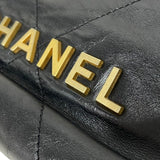 シャネル CHANEL CHANEL22 ミニバッグ AS3980 ブラック ゴールド金具 レザー シャイニーカーフ レディース ショルダーバッグ