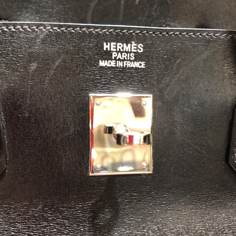 エルメス HERMES バーキン40 □H刻 ブラック シルバー金具 ボックスカーフ レディース ハンドバッグ