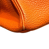 エルメス HERMES バーキン30 □G刻印 オレンジ　シルバー金具 フィヨルド レディース ハンドバッグ【中古】