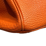 エルメス HERMES バーキン30 □G刻印 オレンジ　シルバー金具 フィヨルド レディース ハンドバッグ【中古】