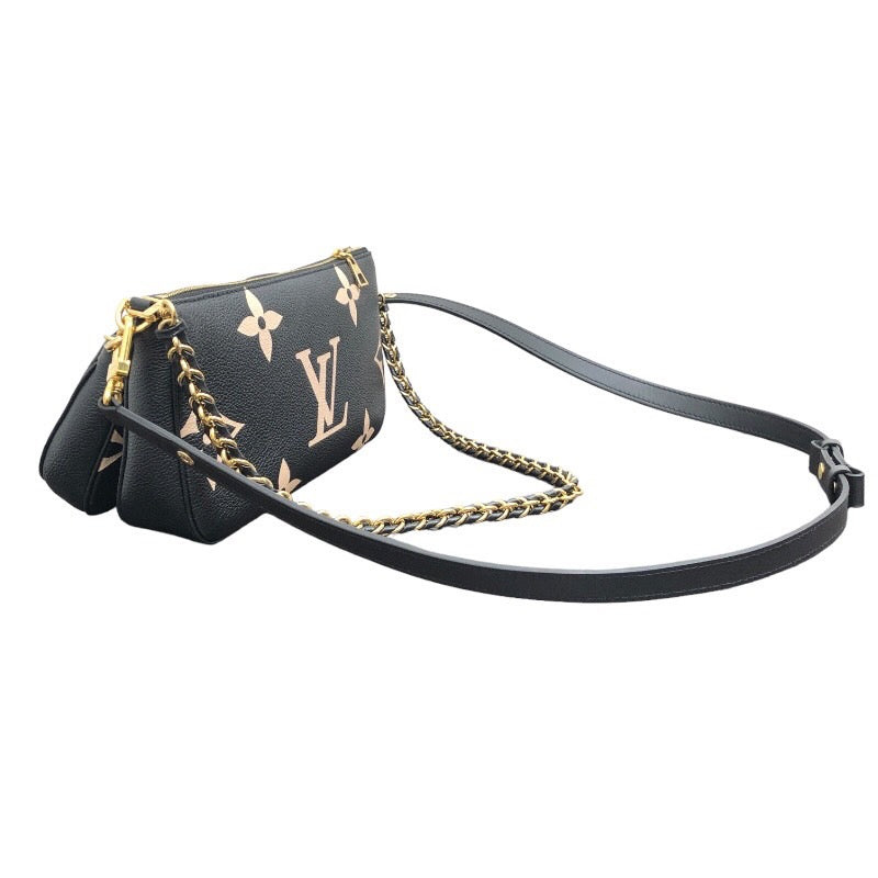 ルイ・ヴィトン LOUIS VUITTON ミュルティ ポシェット アクセソワール M45777 ブラック×ベージュ ゴールド金具 モノグラ |  中古ブランドリユースショップ OKURA(おお蔵)