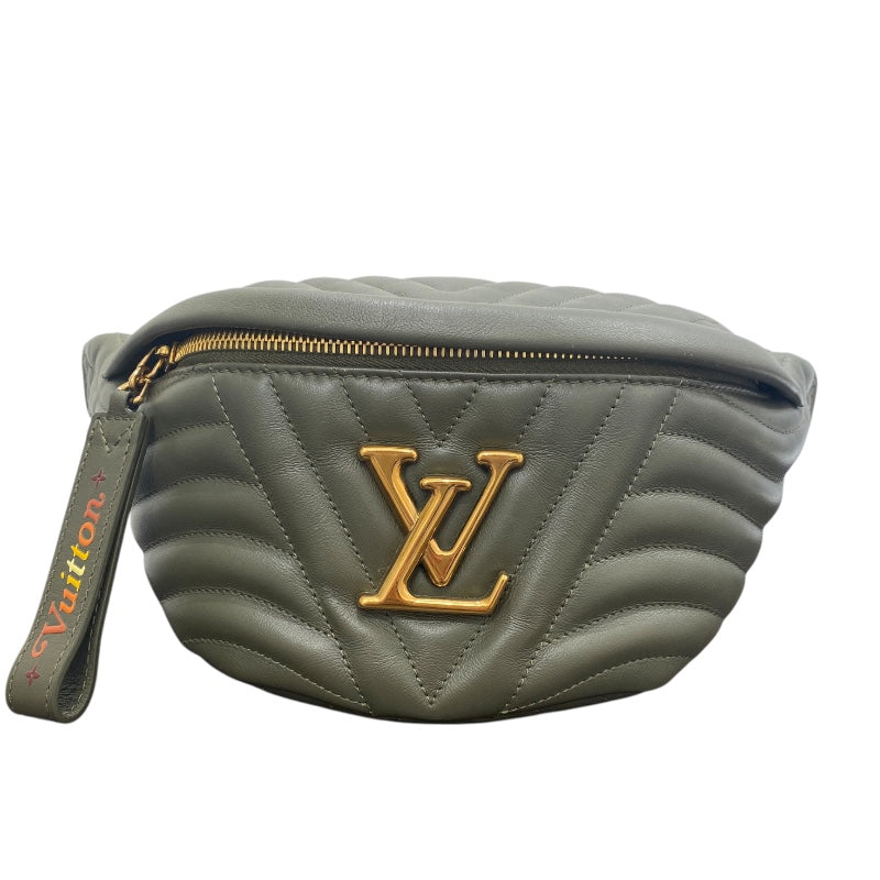 ルイ・ヴィトン LOUIS VUITTON ニューウェーブ・バムバッグ M55528 カーキ レザー メンズ ショルダーバッグ