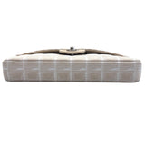 シャネル CHANEL ニュートラベルラインチョコバーショルダー A15316 ベージュ　シルバー金具 ナイロンジャガード レディース ショルダーバッグ