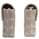シャネル CHANEL ニュートラベルラインチョコバーショルダー A15316 ベージュ　シルバー金具 ナイロンジャガード レディース ショルダーバッグ