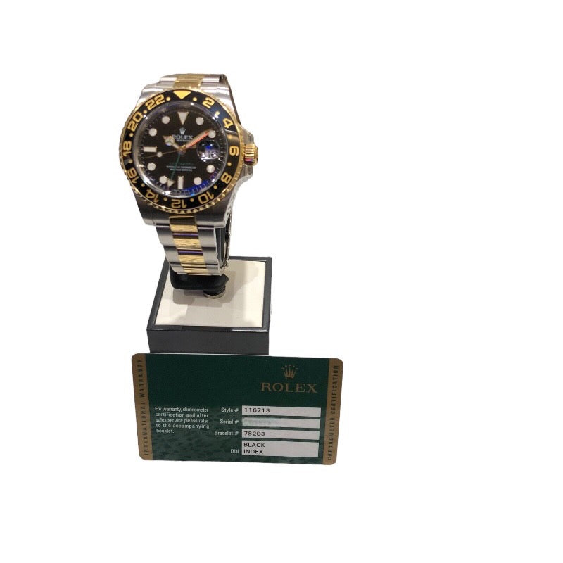 ロレックス ROLEX GMTマスター2 116713LN  K18/SS 自動巻き メンズ 腕時計