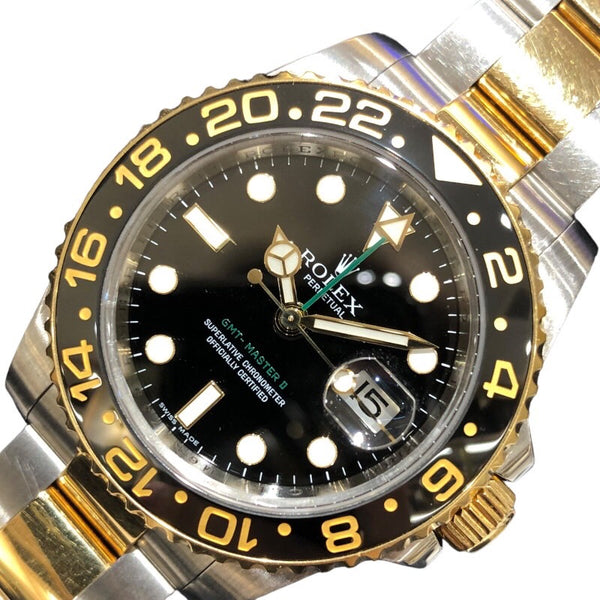 ロレックス ROLEX GMTマスター2 116713LN  K18/SS 自動巻き メンズ 腕時計