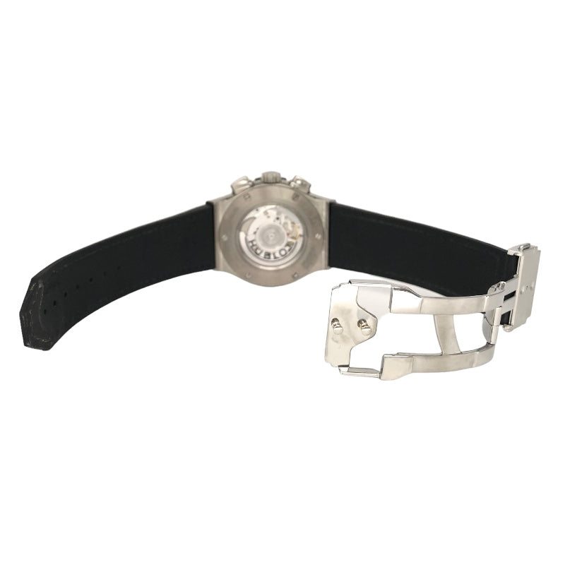 ウブロ HUBLOT クラシックフュージョン クロノグラフ チタニウム グリーン 521.NX.8970.LR グリーン文字盤 チタン/グリーンアリゲーター x ブラックラバー メンズ 腕時計