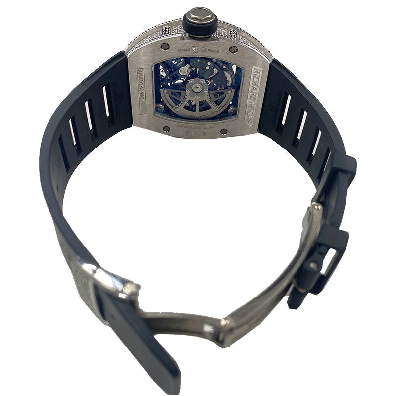 リシャール・ミル RICHARD MILLE オートマチックデイト RM010 ブラック  K18WG/ラバーベルト 自動巻き メンズ 腕時計