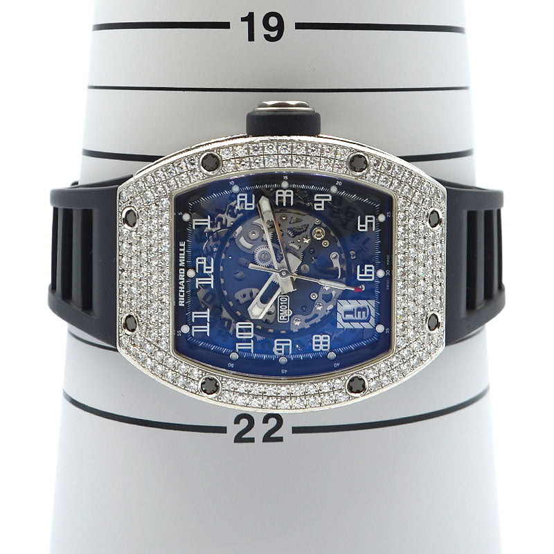 リシャール・ミル RICHARD MILLE オートマチックデイト RM010 ブラック  K18WG/ラバーベルト 自動巻き メンズ 腕時計