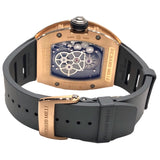 リシャール・ミル RICHARD MILLE トゥールビヨン デュアルタイムゾーン RM003 ブラック K18PG/ラバーベルト 自動巻き メンズ 腕時計