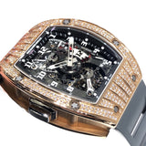 リシャール・ミル RICHARD MILLE トゥールビヨン デュアルタイムゾーン RM003 ブラック K18PG/ラバーベルト 自動巻き メンズ 腕時計