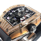 リシャール・ミル RICHARD MILLE トゥールビヨン デュアルタイムゾーン RM003 ブラック K18PG/ラバーベルト 自動巻き メンズ 腕時計