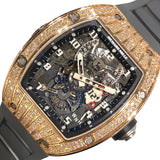 リシャール・ミル RICHARD MILLE トゥールビヨン デュアルタイムゾーン RM003 ブラック K18PG/ラバーベルト 自動巻き メンズ 腕時計