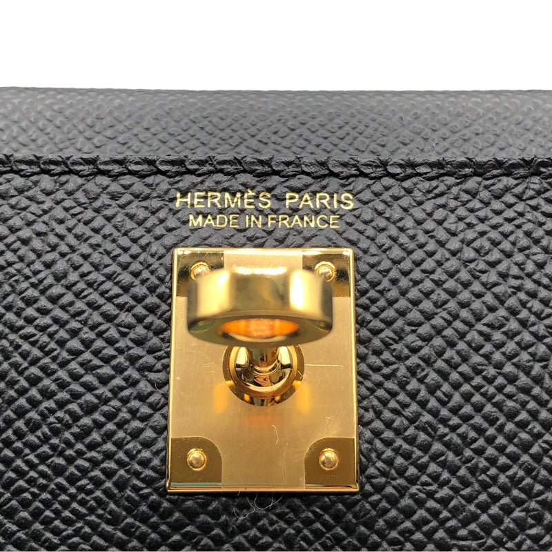 エルメス HERMES ミニケリー2 B刻 ブラック/ゴールド金具 エプソン レディース ショルダーバッグ