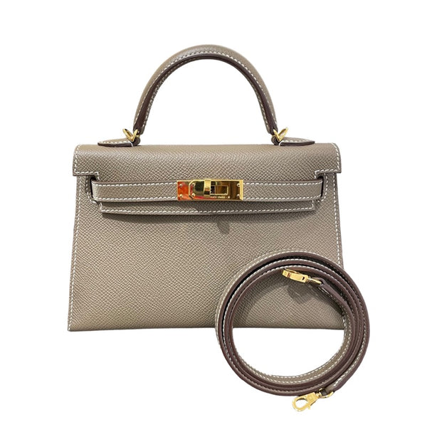 エルメス HERMES ミニケリー2 B刻 エトゥープ GD金具 エプソン