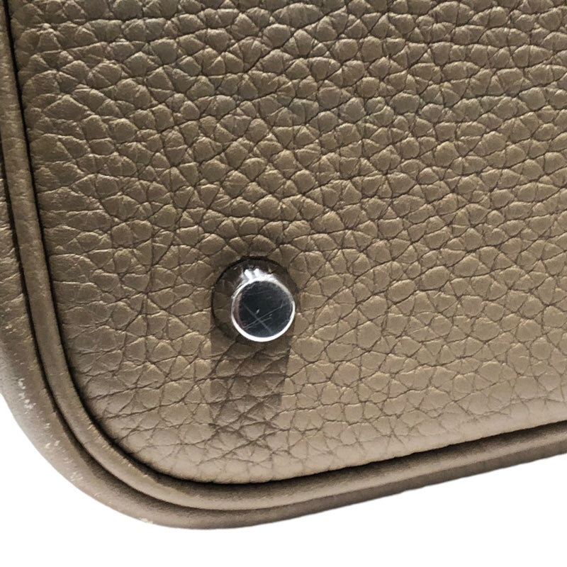 エルメス HERMES ピコタンロックMM U刻 エトゥープ シルバー金具