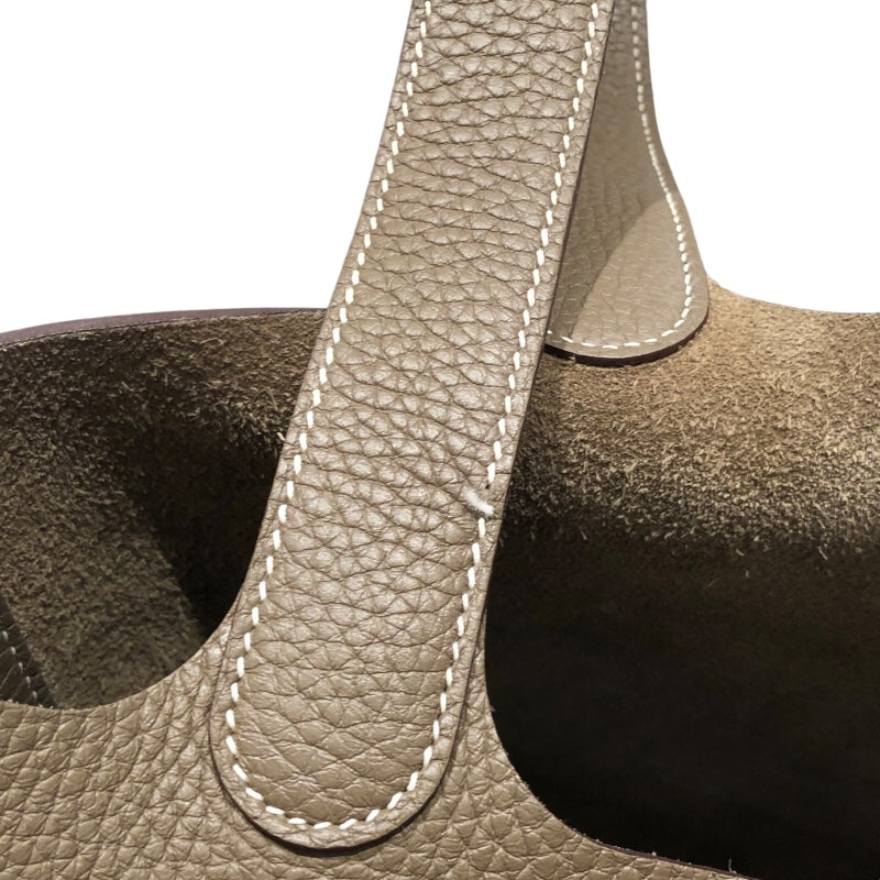 エルメス HERMES ピコタンロックMM U刻 エトゥープ シルバー金具
