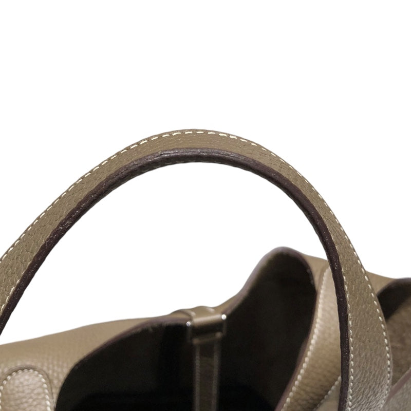 エルメス HERMES ピコタンロックMM U刻 エトゥープ シルバー金具