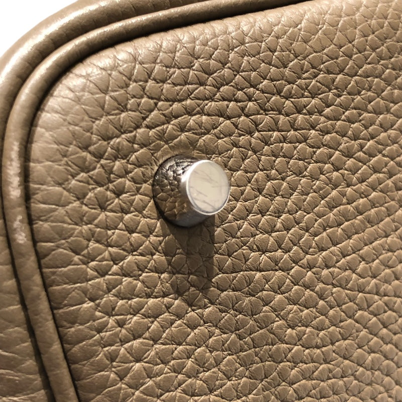 エルメス HERMES ピコタンロックMM U刻 エトゥープ　シルバー金具 トリヨンクレマンス レディース ハンドバッグ