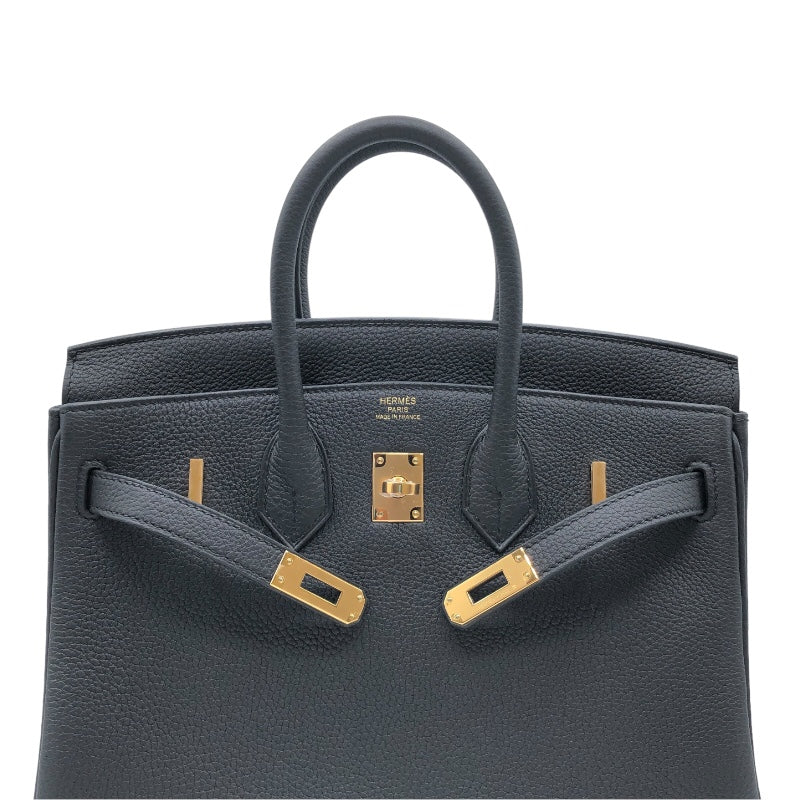 エルメス HERMES バーキン25 W刻 ブラック/ゴールド金具 トゴ レディース ハンドバッグ