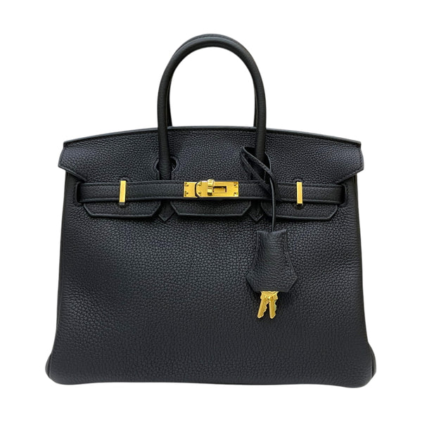エルメス HERMES バーキン25 W刻印 ブラック ゴールド金具 トゴ レディース ハンドバッグ