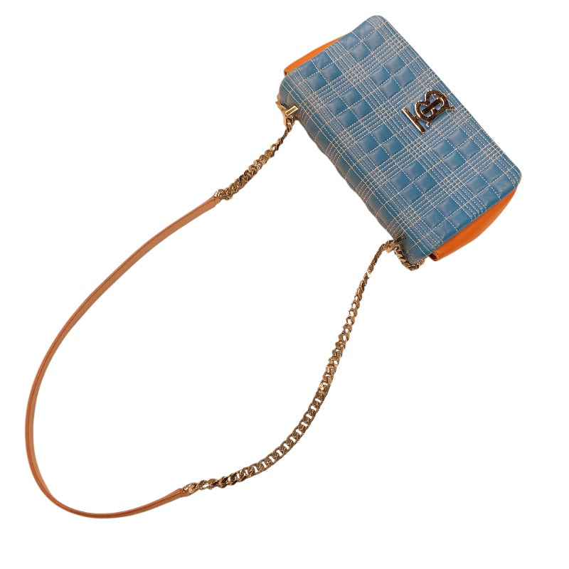 バーバリーロンドン  BURBERRY LONDON ローラバッグ ブライトスカイブルー レザー レディース ショルダーバッグ