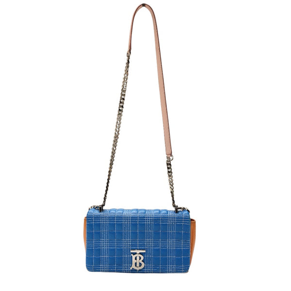 バーバリーロンドン  BURBERRY LONDON ローラバッグ ブライトスカイブルー レザー レディース ショルダーバッグ