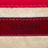 ヴァレンティノ VALENTINO ロックスタッズショルダーバッグ レッド×ゴールド レザー レディース ショルダーバッグ