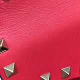 ヴァレンティノ VALENTINO ロックスタッズショルダーバッグ レッド×ゴールド レザー レディース ショルダーバッグ