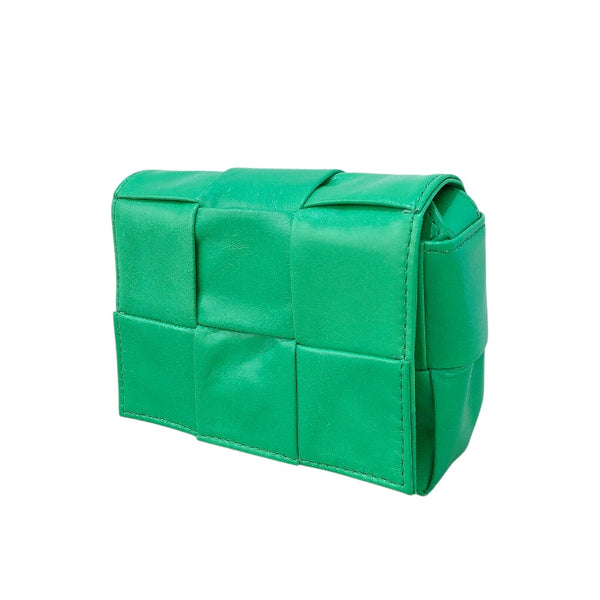 ボッテガ・ヴェネタ BOTTEGA VENETA キャンディーカセット　ショルダーバッグ パラキートグリーン ラムレザー レディース ショルダーバッグ