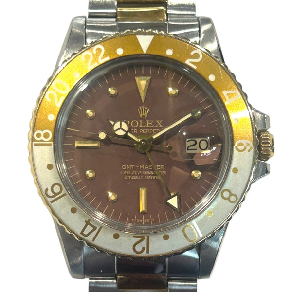 ロレックス ROLEX GMTマスター フジツボ 1675/3 K18YG/SS 自動巻き メンズ 腕時計