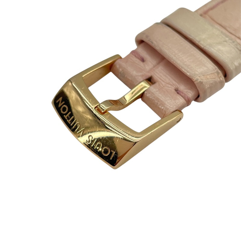 ルイ・ヴィトン LOUIS VUITTON タンブールPMサクラピンクシェル Q1K09 ピンク K18PG クオーツ レディース 腕時計
