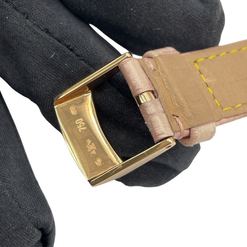 ルイ・ヴィトン LOUIS VUITTON タンブールPMサクラピンクシェル Q1K09 ピンク K18PG クオーツ レディース 腕時計