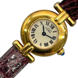 カルティエ Cartier マストコリゼ 590002 ホワイト SV/GF クオーツ レディース 腕時計