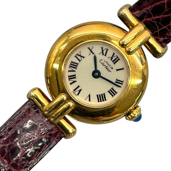 カルティエ Cartier マストコリゼ 590002 ホワイト SV/GF クオーツ レディース 腕時計