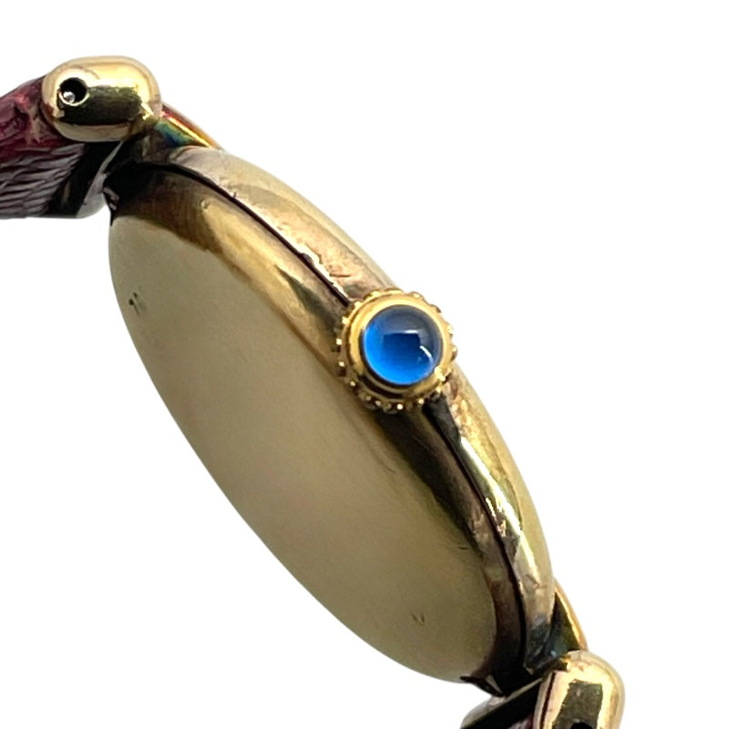 カルティエ Cartier マストコリゼ 590002 ホワイト SV/GF レディース 腕時計