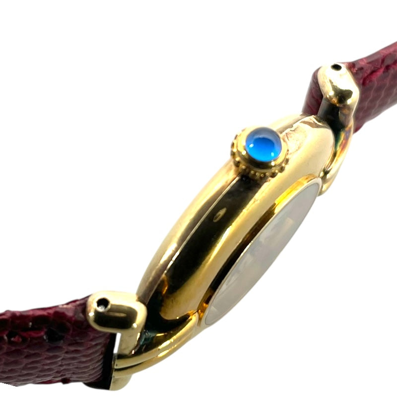 カルティエ Cartier マストコリゼ 590002 ホワイト SV/GF レディース 腕時計