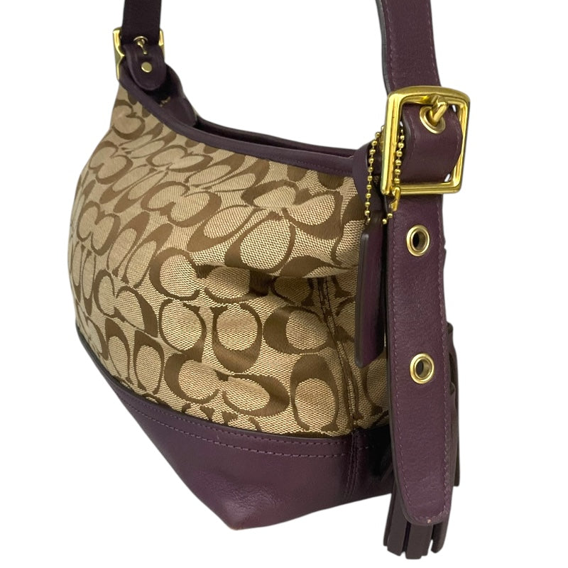 コーチ COACH パーク レザー ダッフルショルダー ベージュ F19726 USED 苫小牧西店 COACH SOHO レザーソフトダッフル ショルダー ブラウン系 10559 - メルカリ