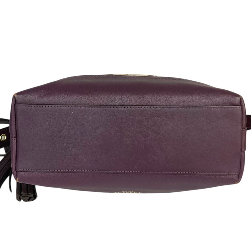 コーチ COACH パーク レザー ダッフルショルダー ベージュ F19726 USED 苫小牧西店 コーチ COACH シグネチャーショルダーバッグ 25664 ベージュ×パープル